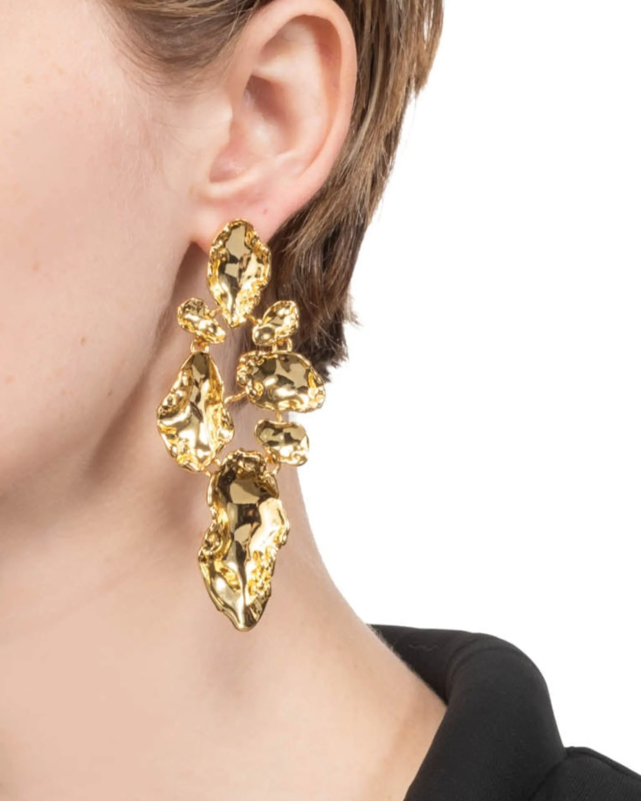 Brut Gold Mosaic Earring