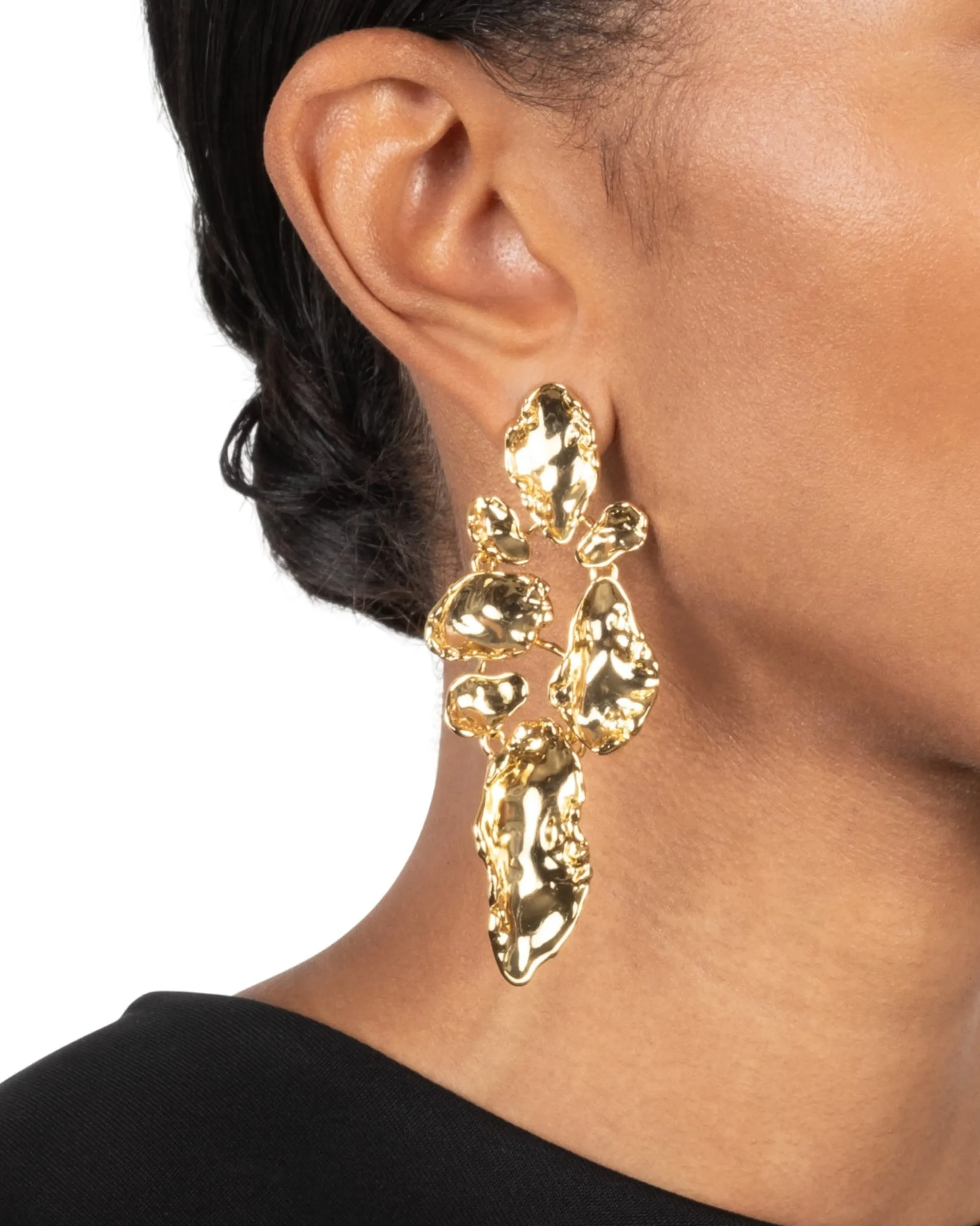Brut Gold Mosaic Earring