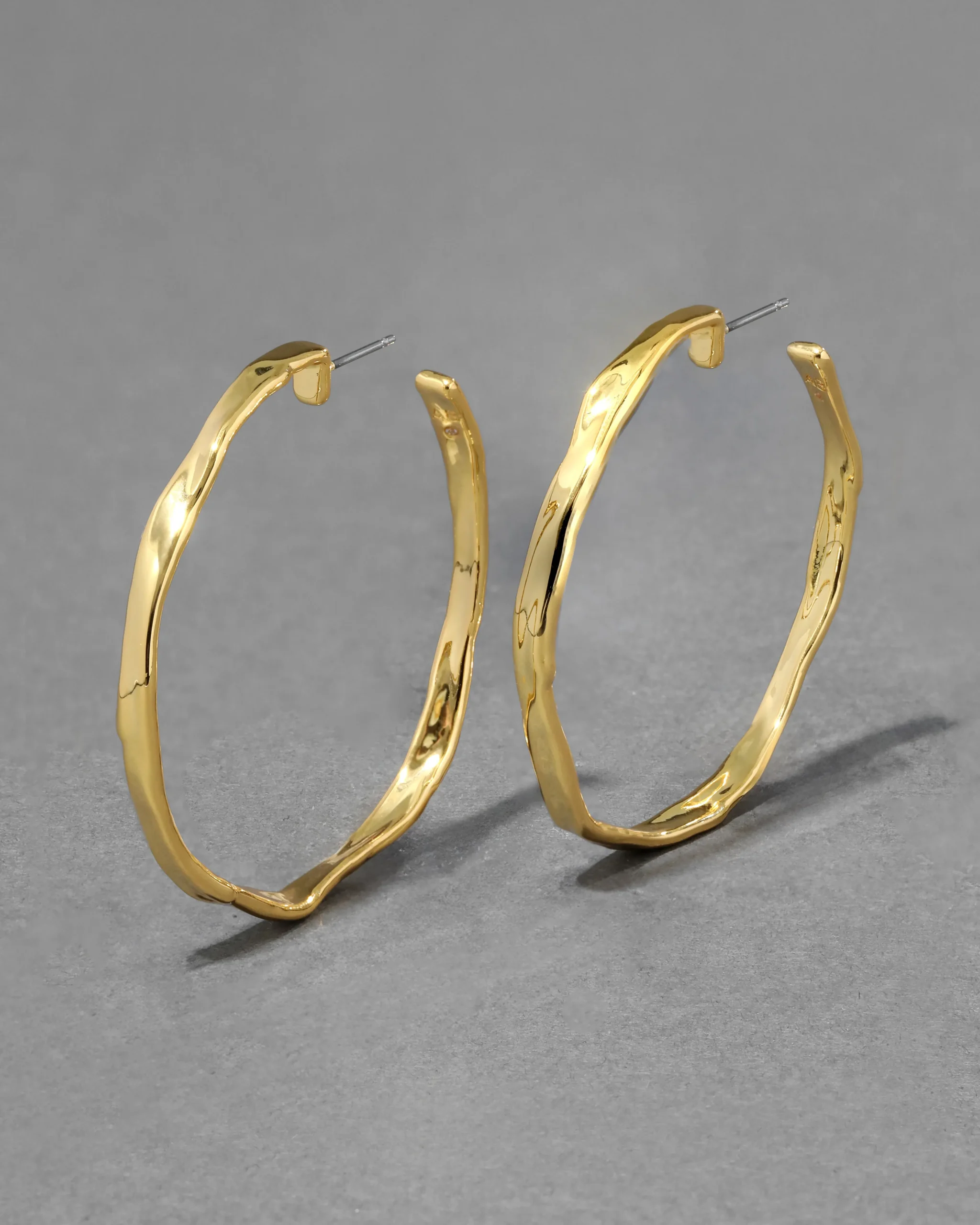 Brut Gold Skinny Hoop Earring