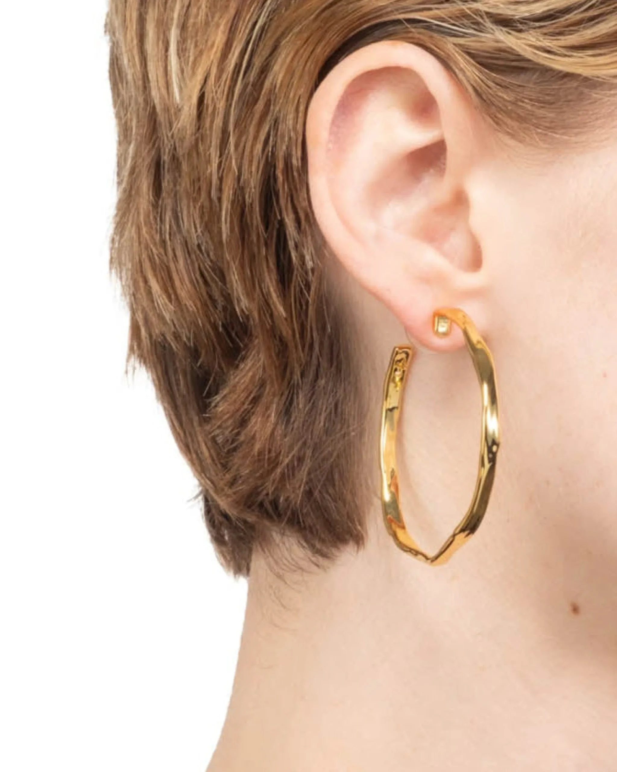 Brut Gold Skinny Hoop Earring