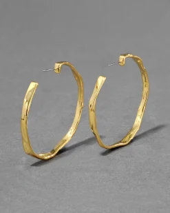 Brut Gold Skinny Hoop Earring