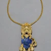 Brut Lion Lapis Necklace