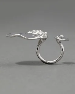 Brut Silver Double Disc Ring