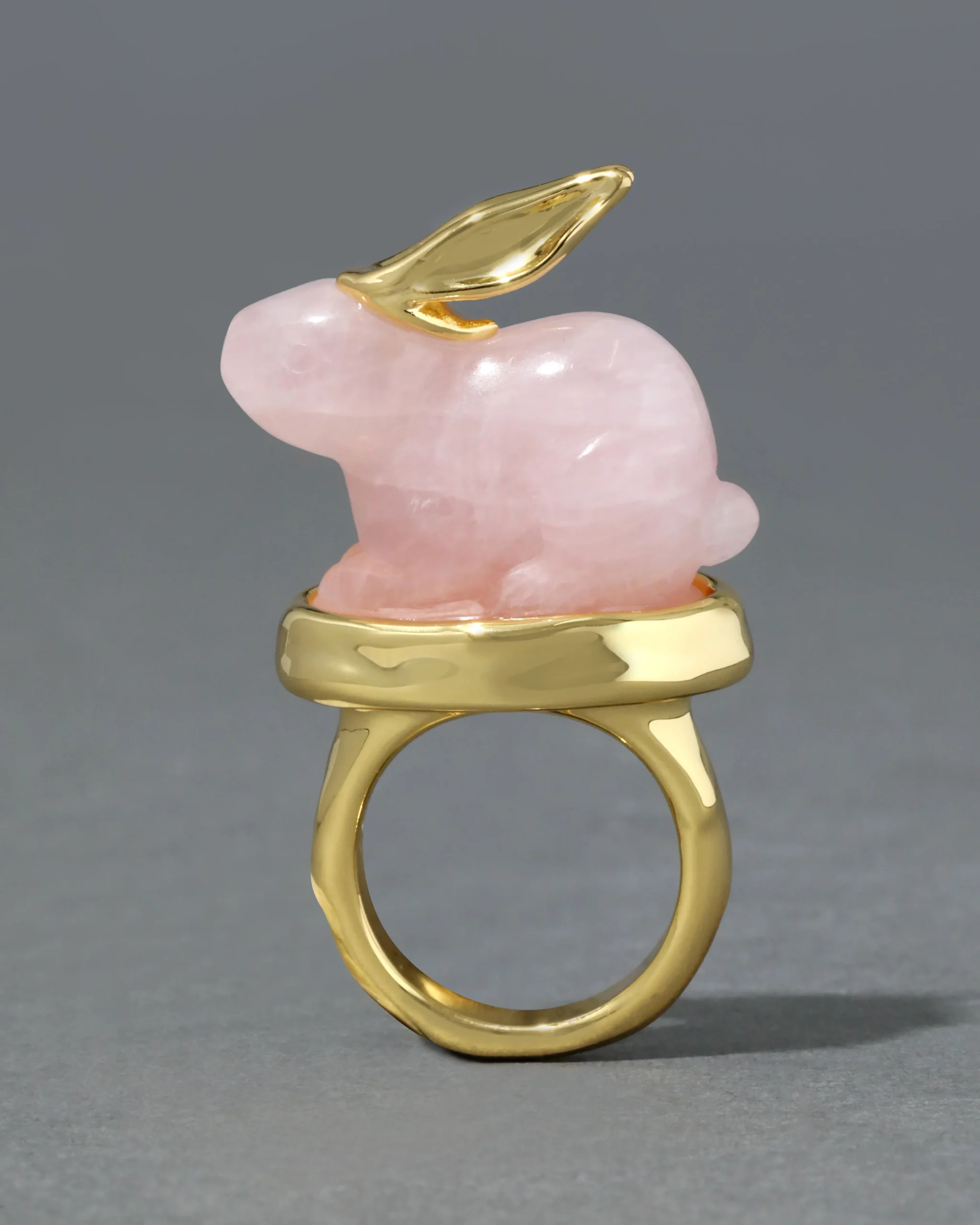 Bunny Rose Quartz Ring