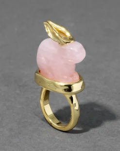 Bunny Rose Quartz Ring