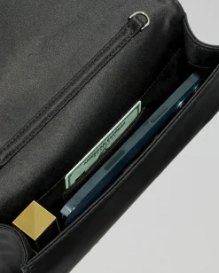 Crystal Curve Clutch- Black