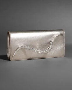 Crystal Curve Clutch- Champagne