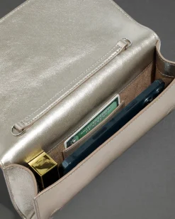 Crystal Curve Clutch- Champagne