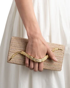 Crystal Curve Clutch- Sunset Blush