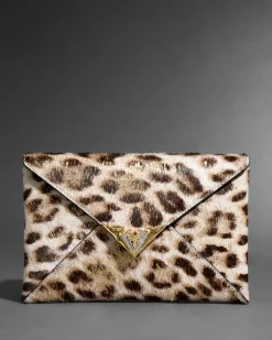 Envelope Clutch- Metallic Leopard
