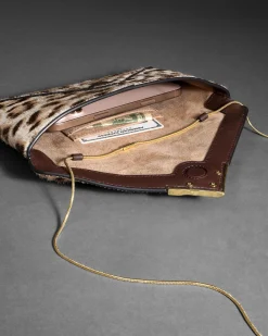 Envelope Clutch- Metallic Leopard