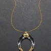 Gilded Tusk Lucite Necklace