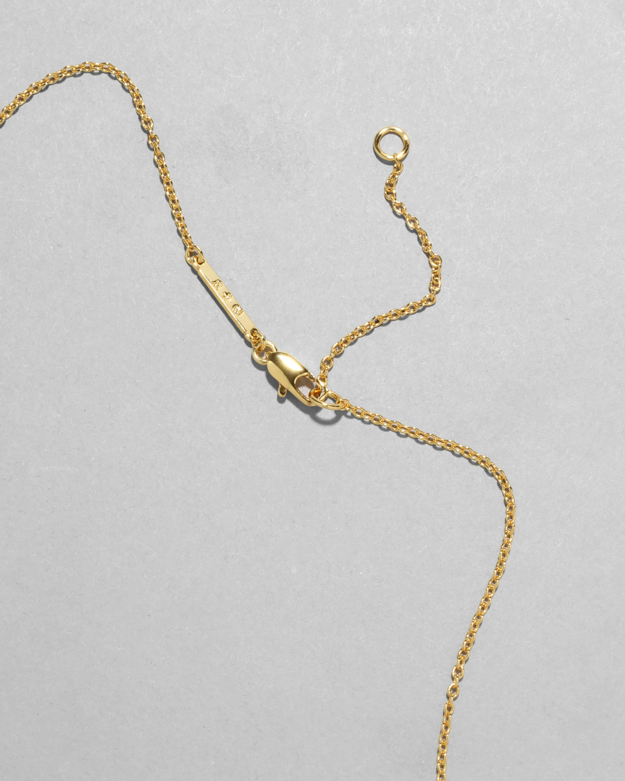 Gold Capped Crescent Necklace- Dusty Rose