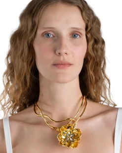 Jardin Gold Rose Collar Necklace