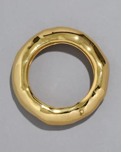 Large Molten Bangle Bracelet- Gold