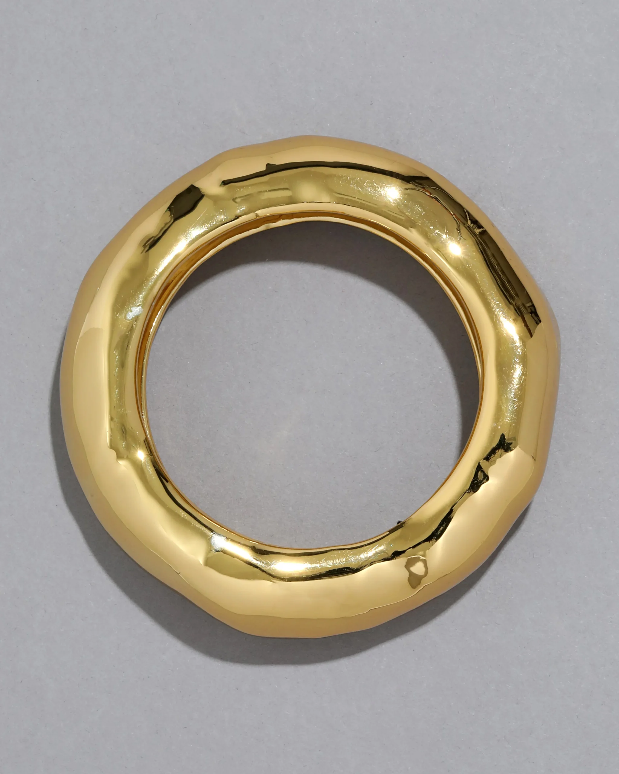 Large Molten Bangle Bracelet- Gold