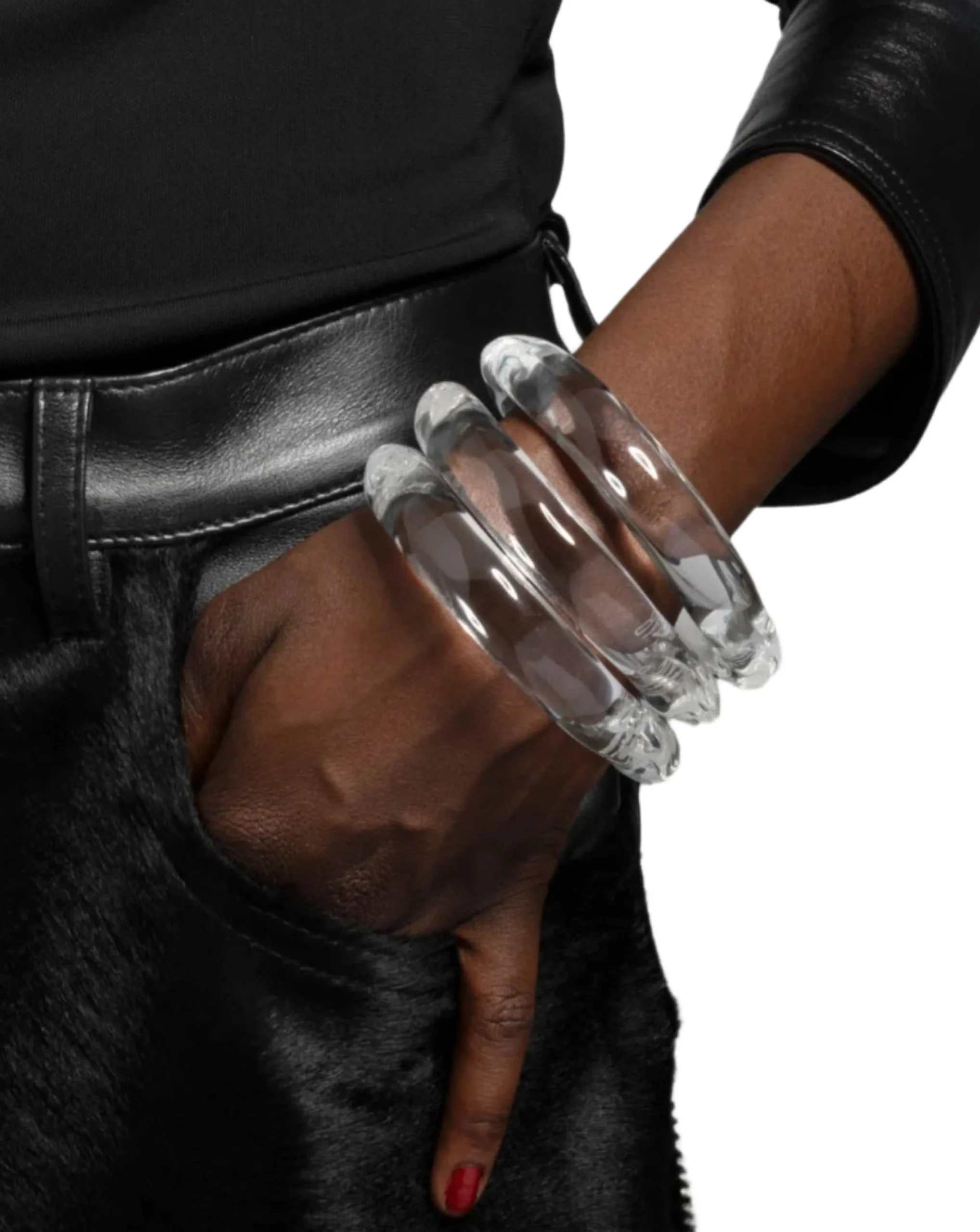 Liquid Lucite Bangle Bracelet