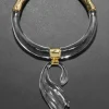 Liquid Lucite Brutalist Pendant Collar Necklace