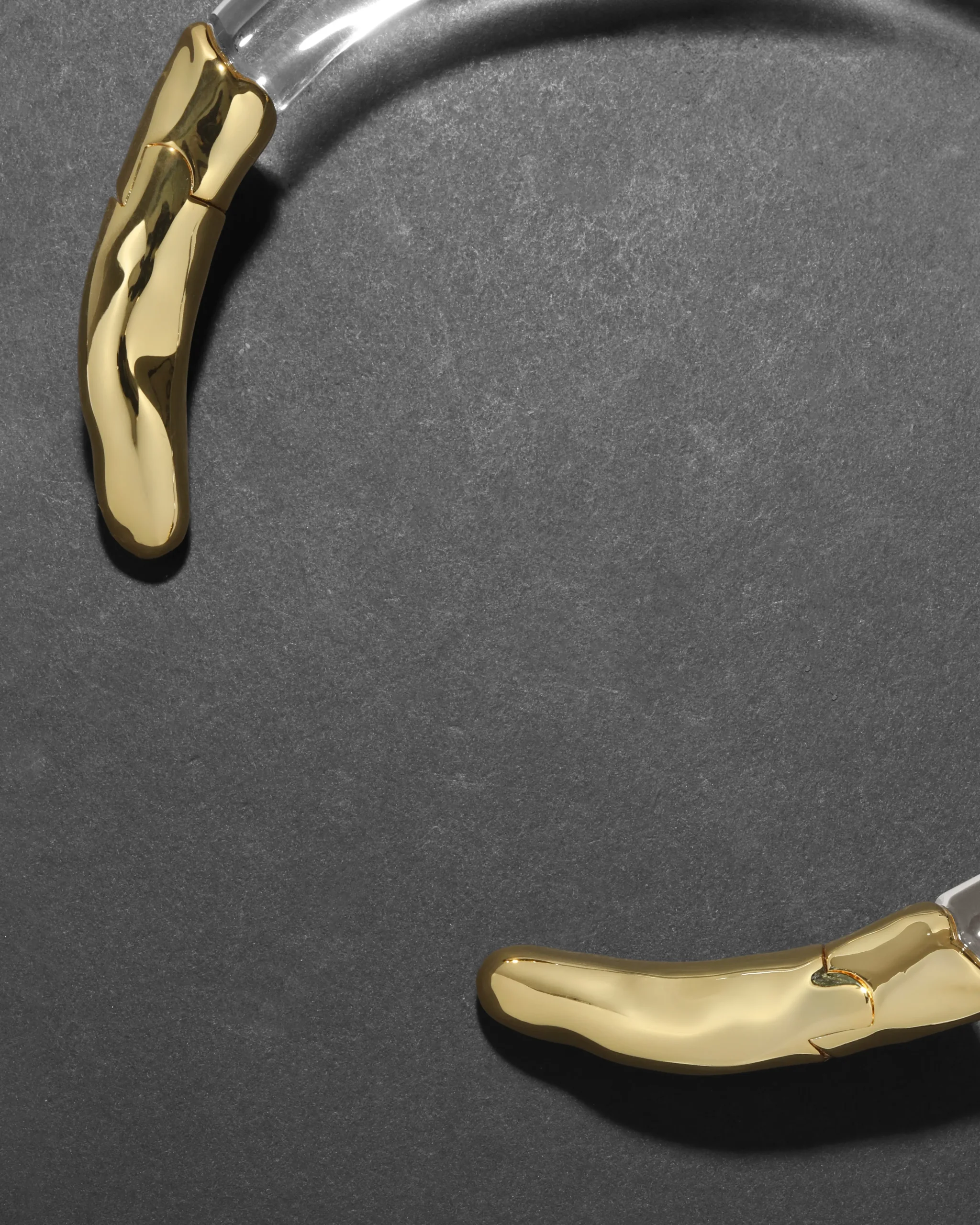 Liquid Lucite Brutalist Pendant Collar Necklace