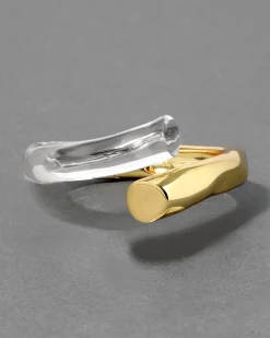 Liquid Lucite Bypass Hinge Bracelet- Clear