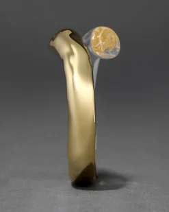 Liquid Lucite Bypass Hinge Bracelet- Clear