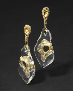 Liquid Lucite Crystal Pavé Geode Drop Earring