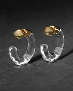 Liquid Lucite Front Back Hoop Earring