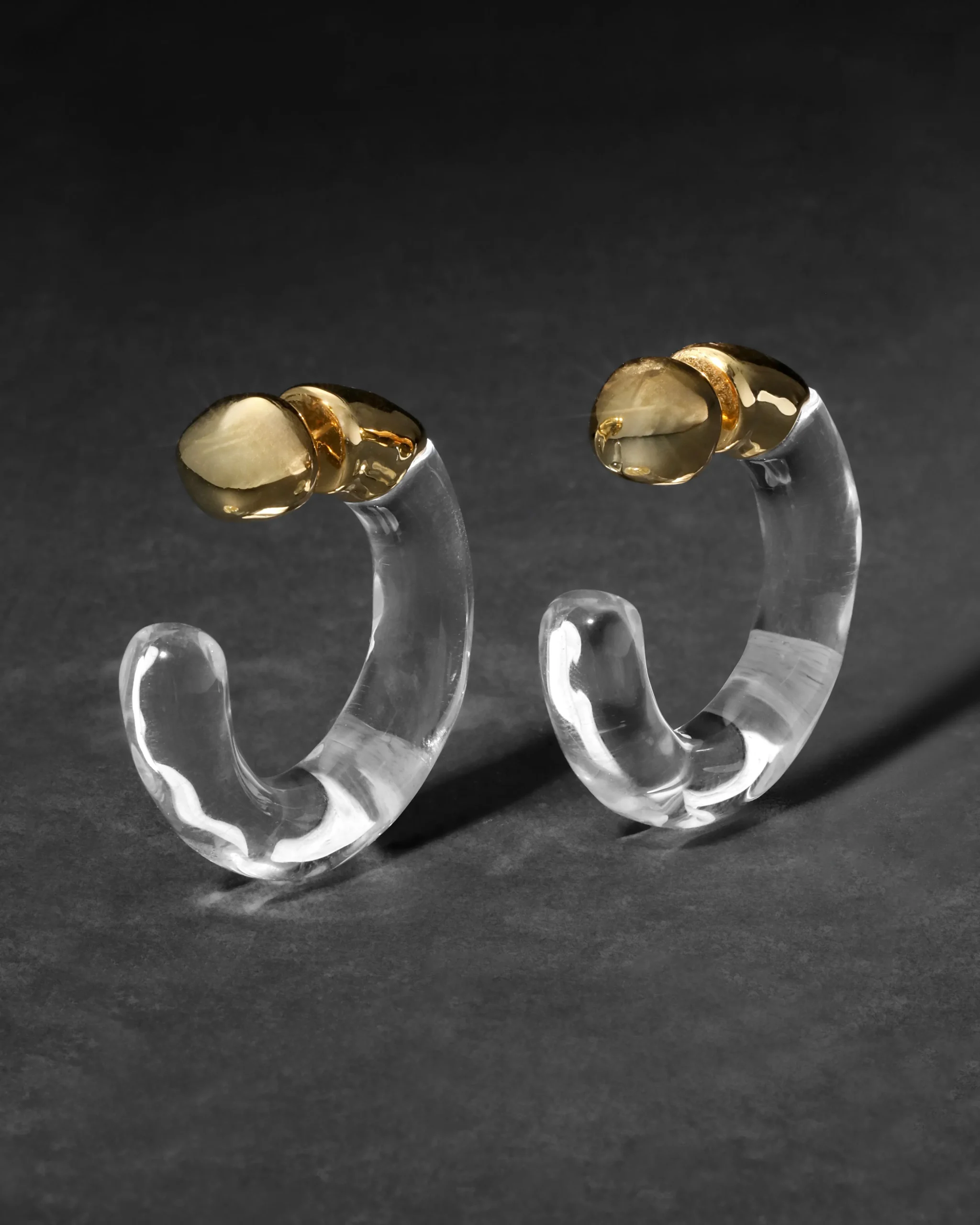 Liquid Lucite Front Back Hoop Earring