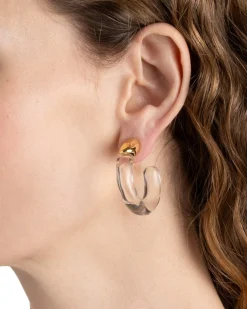 Liquid Lucite Front Back Hoop Earring