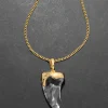 Liquid Lucite Horn Pendant Necklace