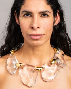 Liquid Lucite Pebble Necklace