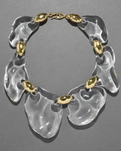 Liquid Lucite Pebble Necklace
