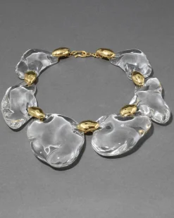 Liquid Lucite Pebble Necklace
