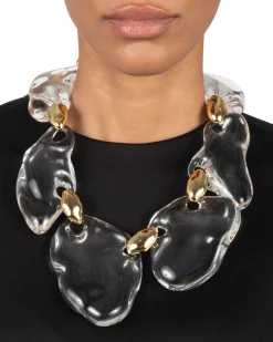 Liquid Lucite Pebble Necklace
