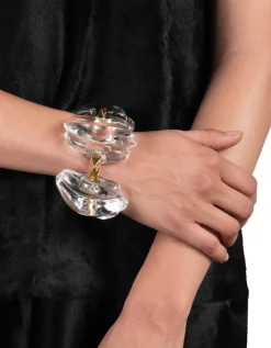Liquid Lucite Sculptural Link Bracelet