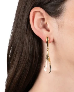 Liquid Lucite Teardrop Post Earring- Clear