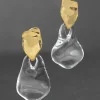 Liquid Lucite Wafer Post Earring