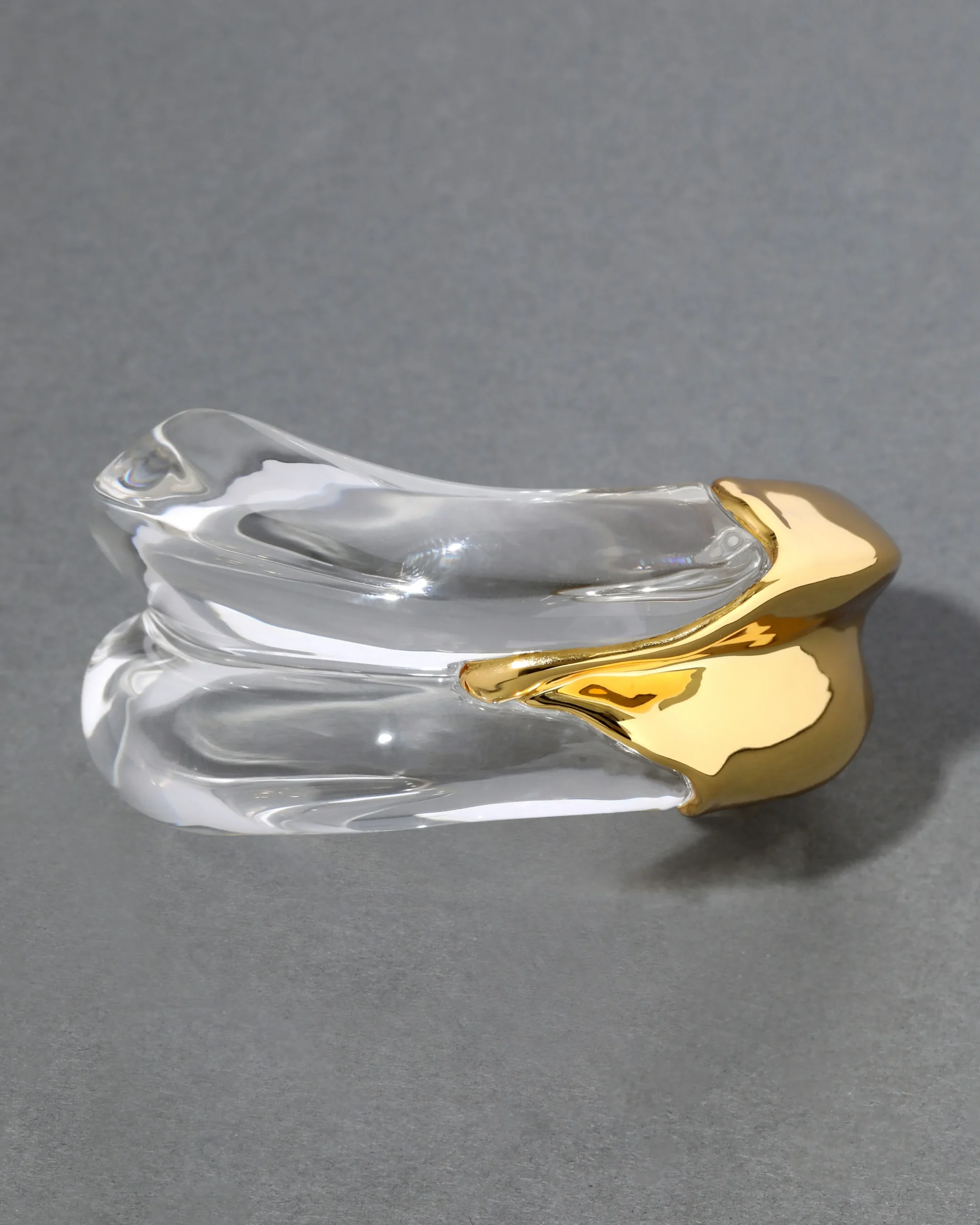 Liquid Lucite Wave Hinged Cuff Bracelet