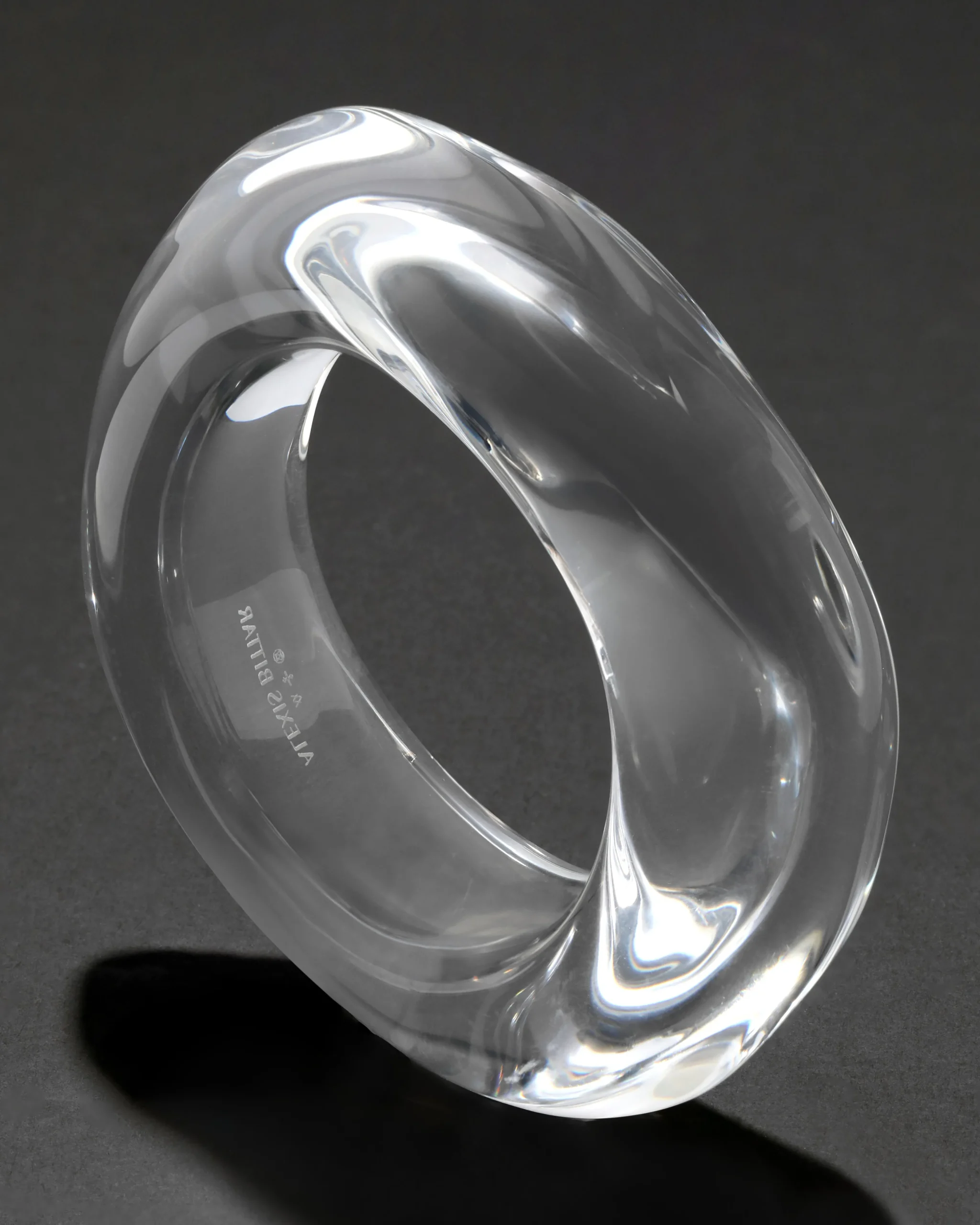 Liquid Lucite Wavy Bangle Bracelet
