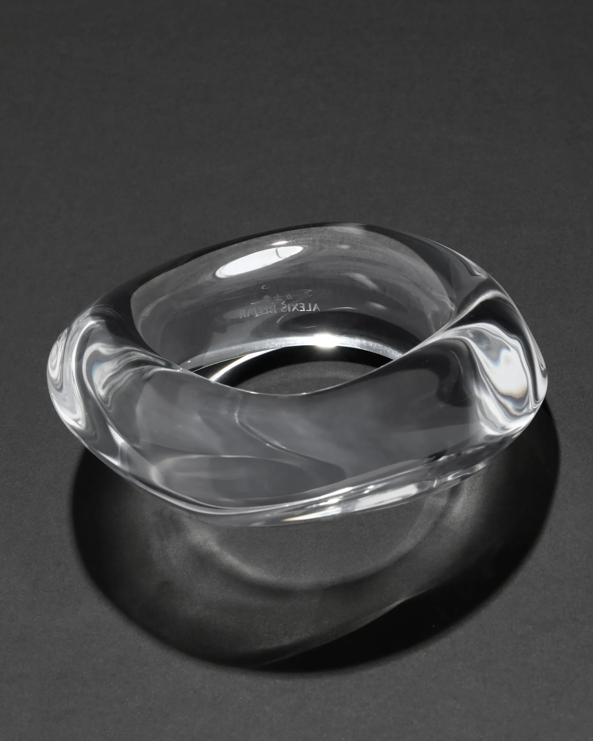 Liquid Lucite Wavy Bangle Bracelet