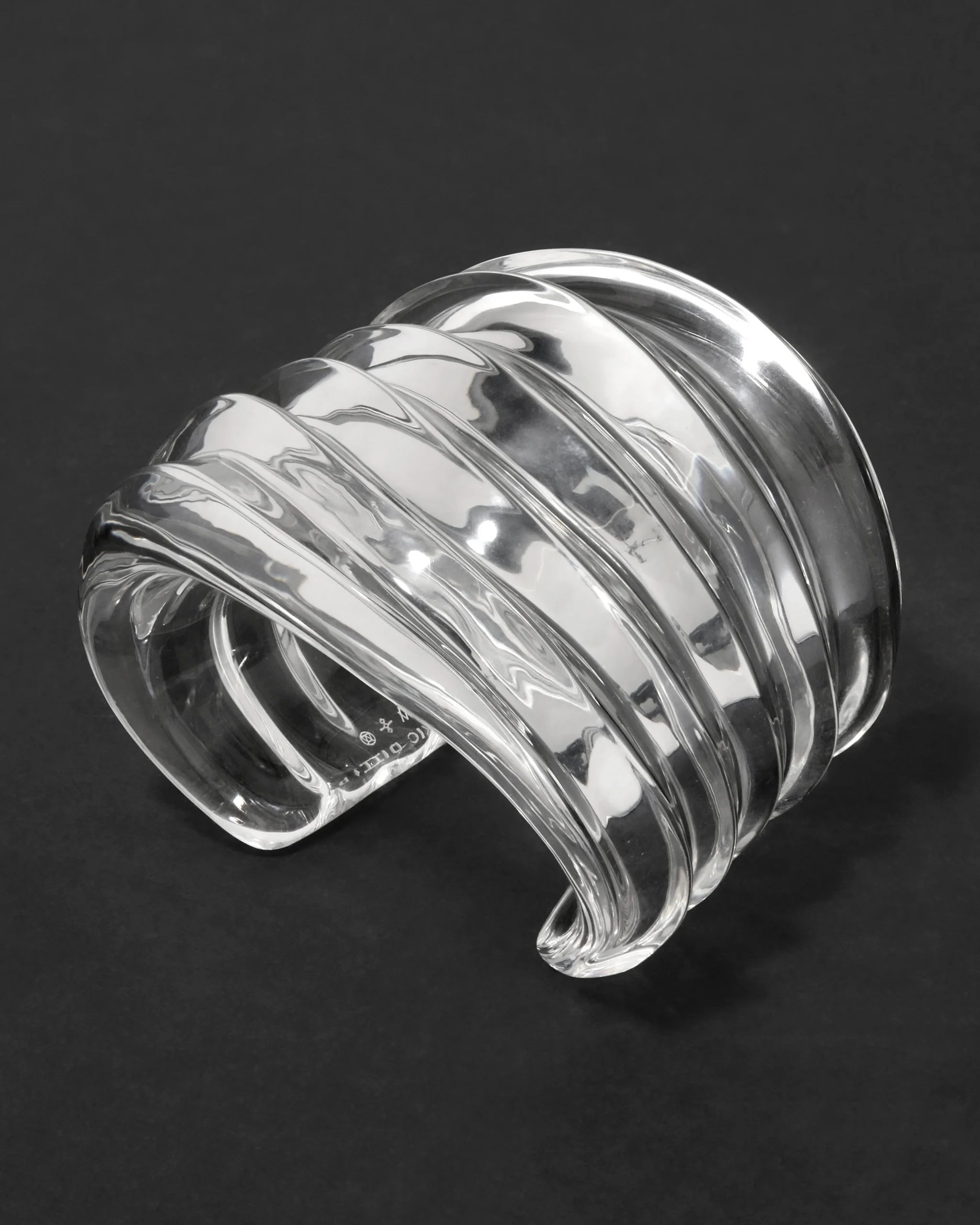 Liquid Lucite Wide Ripple Cuff