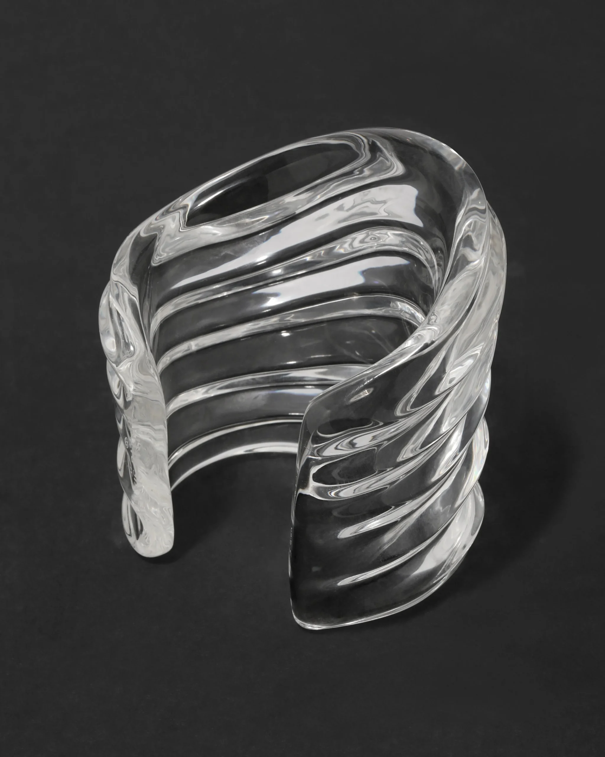 Liquid Lucite Wide Ripple Cuff