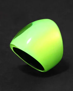 Lucite Block Ring- Fluorescent Yellow