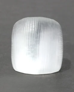 Lucite Block Ring- Silver