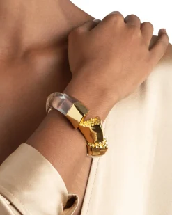 Lucite Brutalist Hinge Bracelet