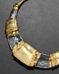 Lucite Brutalist Segmented Collar Necklace
