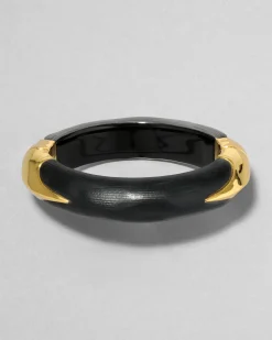 Lucite Claw Hinge Bracelet- Black