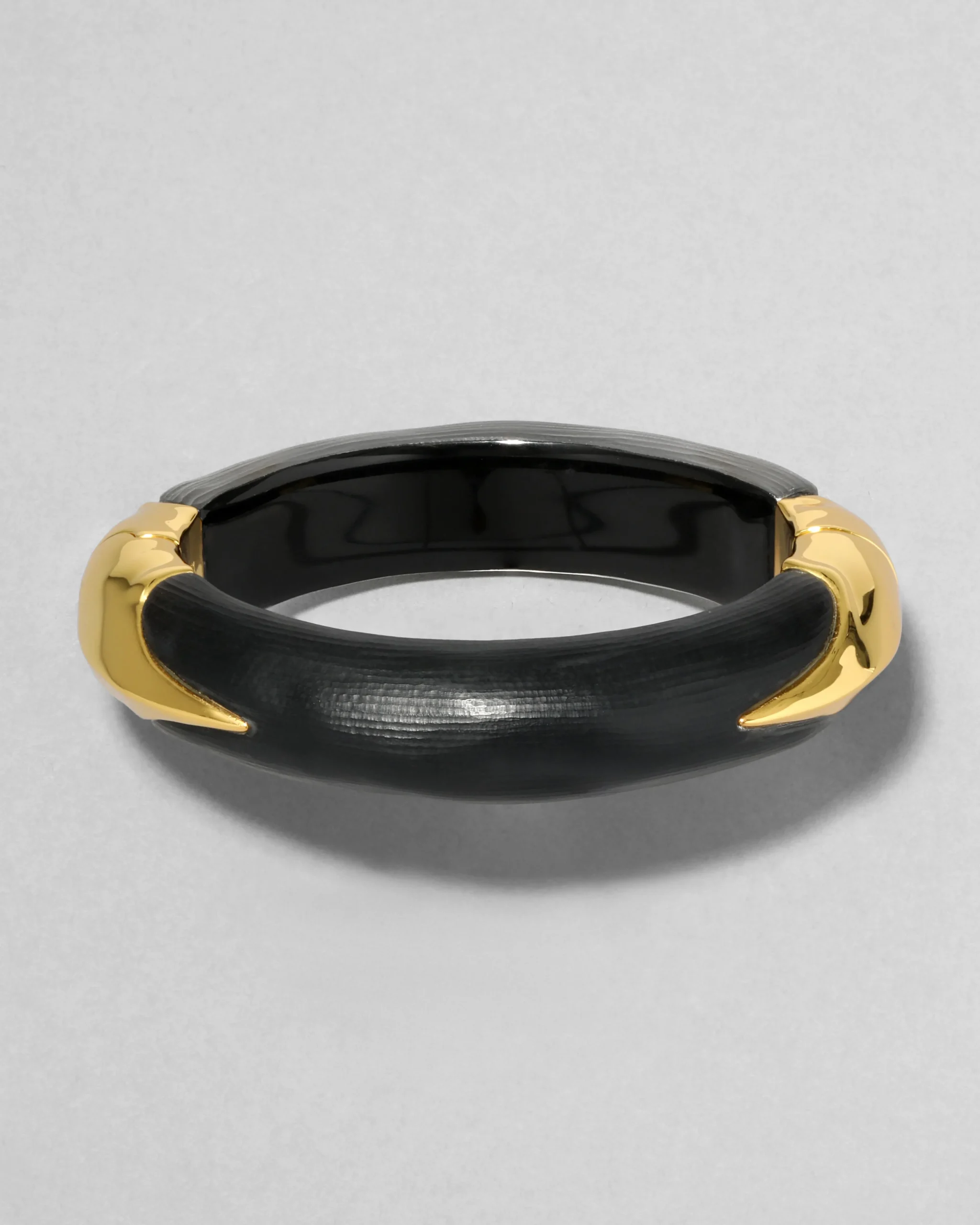 Lucite Claw Hinge Bracelet- Black