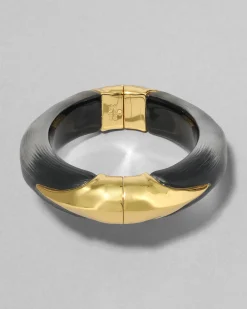 Lucite Claw Hinge Bracelet- Black