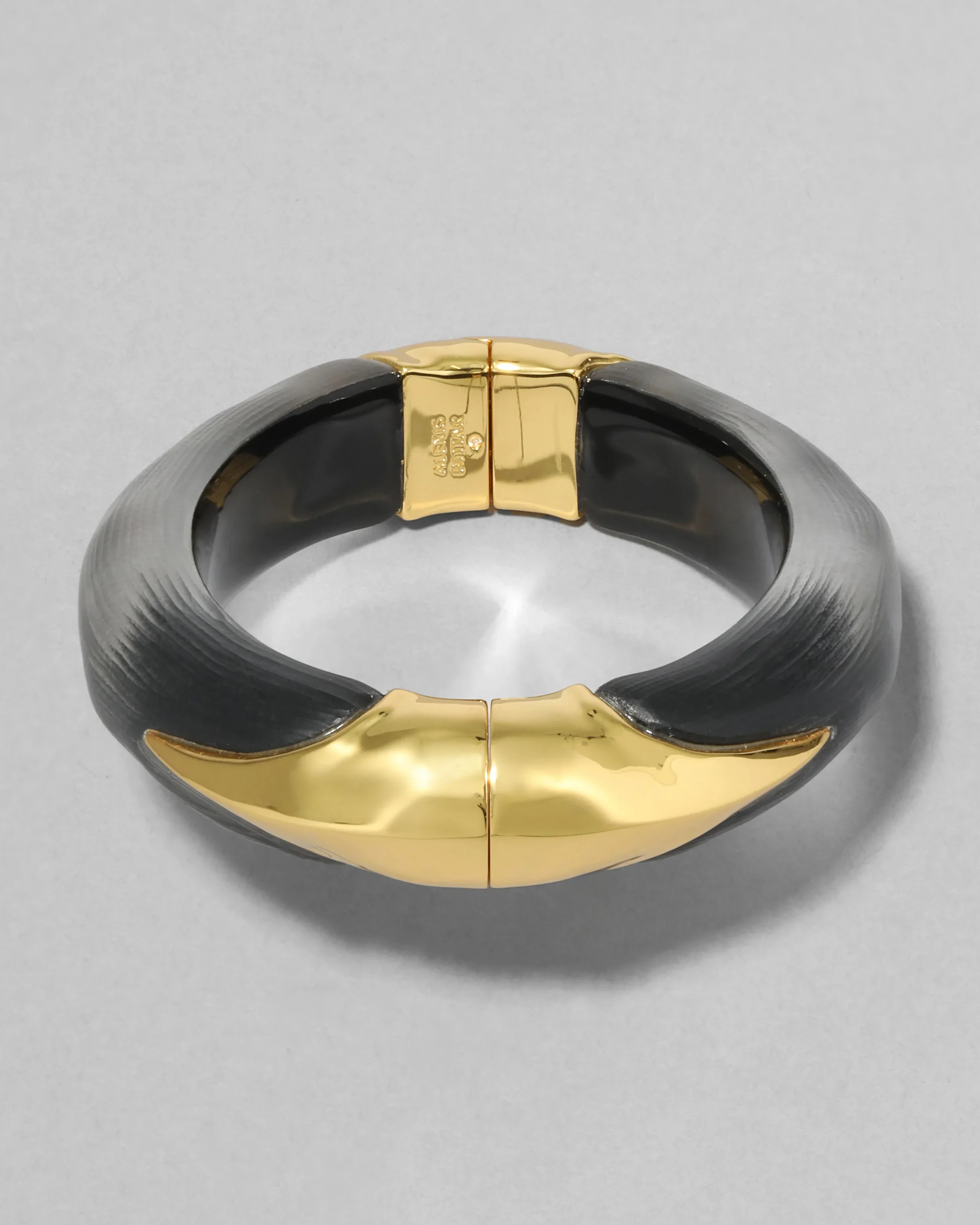 Lucite Claw Hinge Bracelet- Black